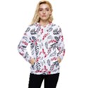 Folk floral pattern. Flowers abstract surface design. Seamless pattern Women s Lightweight Drawstring Hoodie View1