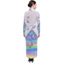 Minimal Holographic Butterflies Turtleneck Maxi Dress View2