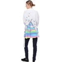 Minimal Holographic Butterflies Long Sleeve Velvet Kimono  View2