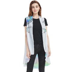 Minimal Holographic Butterflies Sleeveless Chiffon Waistcoat Shirt