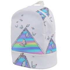 Minimal Holographic Butterflies Zip Bottom Backpack by gloriasanchez