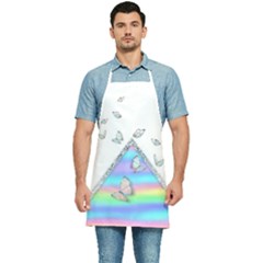 Minimal Holographic Butterflies Kitchen Apron by gloriasanchez