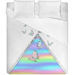 Minimal Holographic Butterflies Duvet Cover (california King Size) by gloriasanchez