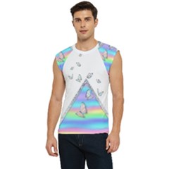 Minimal Holographic Butterflies Men s Raglan Cap Sleeve Tee by gloriasanchez