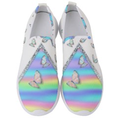 Minimal Holographic Butterflies Men s Slip On Sneakers by gloriasanchez