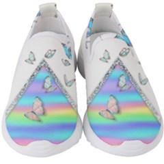 Minimal Holographic Butterflies Kids  Slip On Sneakers by gloriasanchez