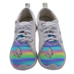 Minimal Holographic Butterflies Athletic Shoes by gloriasanchez