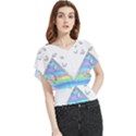 Minimal Holographic Butterflies Butterfly Chiffon Blouse View1