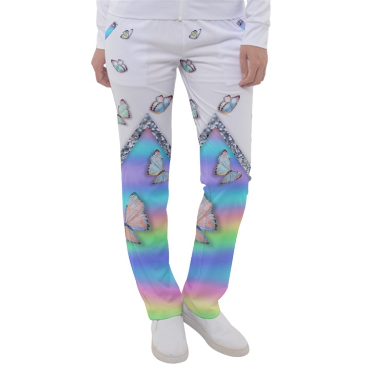 Minimal Holographic Butterflies Women s Casual Pants