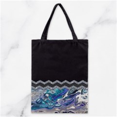 Blue Ocean Minimal Liquid Painting Classic Tote Bag by gloriasanchez