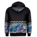 Blue Ocean Minimal Liquid Painting Men s Core Hoodie View2