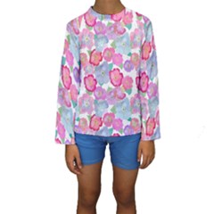 Bright, Joyful Flowers Kids  Long Sleeve Swimwear by SychEva