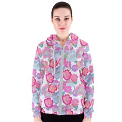 Bright, Joyful Flowers Women s Zipper Hoodie by SychEva