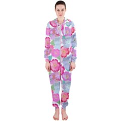 Bright, Joyful Flowers Hooded Jumpsuit (ladies)  by SychEva