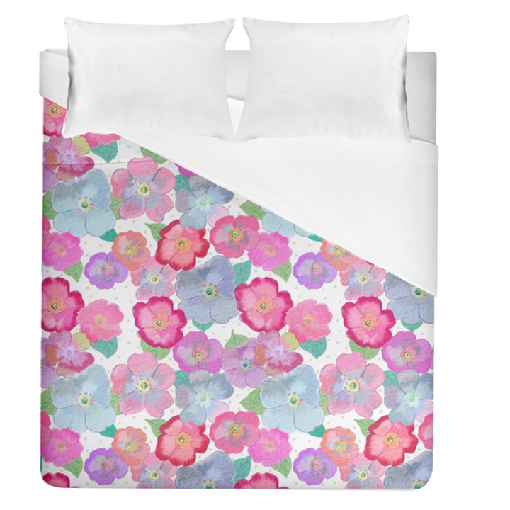 Bright, Joyful Flowers Duvet Cover (Queen Size)