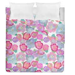 Bright, Joyful Flowers Duvet Cover Double Side (queen Size) by SychEva