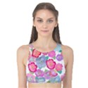 Bright, Joyful Flowers Tank Bikini Top View1