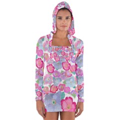 Bright, Joyful Flowers Long Sleeve Hooded T-shirt by SychEva