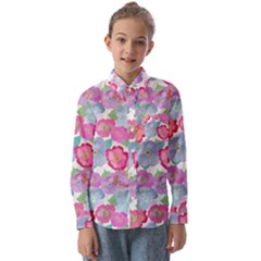 Bright, Joyful Flowers Kids  Long Sleeve Shirt by SychEva