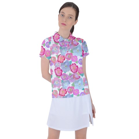 Bright, Joyful Flowers Women s Polo Tee by SychEva