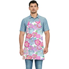 Bright, Joyful Flowers Kitchen Apron by SychEva