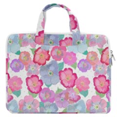 Bright, Joyful Flowers Macbook Pro Double Pocket Laptop Bag by SychEva