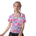 Bright, Joyful Flowers Kids  Front Cut Tee View2