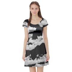 Cumulus Abstract Design Short Sleeve Skater Dress by dflcprintsclothing