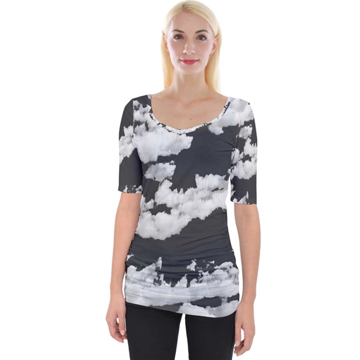 Cumulus Abstract Design Wide Neckline Tee