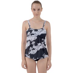 Cumulus Abstract Design Twist Front Tankini Set by dflcprintsclothing