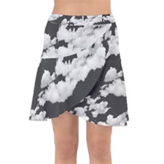 Cumulus Abstract Design Wrap Front Skirt by dflcprintsclothing