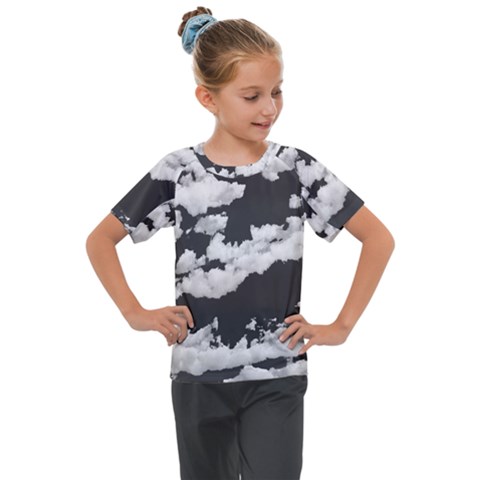 Cumulus Abstract Design Kids  Mesh Piece Tee by dflcprintsclothing