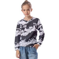 Cumulus Abstract Design Kids  Long Sleeve Tee With Frill 