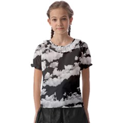 Cumulus Abstract Design Kids  Frill Chiffon Blouse by dflcprintsclothing