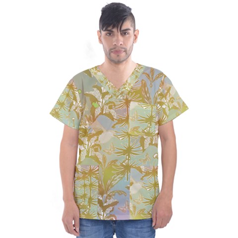 Keydom Men s V-neck Scrub Top by PollyParadise