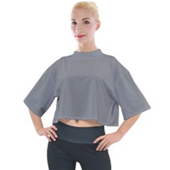 Ultimate Gray Mock Neck Tee by retrotoomoderndesigns