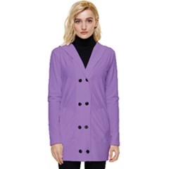 Amethyst Orchid Button Up Hooded Coat 