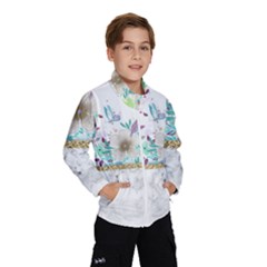 Minimal Gold Floral Marble Kids  Windbreaker by gloriasanchez