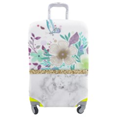 Minimal Gold Floral Marble Luggage Cover (medium) by gloriasanchez