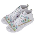 Minimal Gold Floral Marble Men s Lightweight High Top Sneakers View2