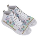 Minimal Gold Floral Marble Men s Lightweight High Top Sneakers View3