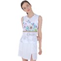 Minimal Gold Floral Marble Women s Sleeveless Sports Top View1