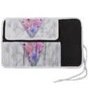 Minimal Pink Floral Marble A Pen Storage Case (L) View2