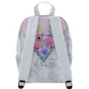 Minimal Pink Floral Marble A Zip Up Backpack View3