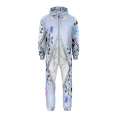 Minimal Silver Blue Marble Bouquet A Hooded Jumpsuit (kids)