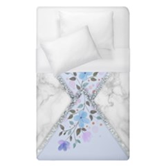 Minimal Silver Blue Marble Bouquet A Duvet Cover (single Size) by gloriasanchez