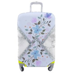 Minimal Silver Blue Marble Bouquet A Luggage Cover (medium) by gloriasanchez