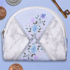 Minimal Silver Blue Marble Bouquet A Horseshoe Style Canvas Pouch by gloriasanchez