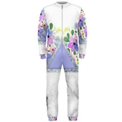 Minimal Purble Floral Marble A Onepiece Jumpsuit (men)  by gloriasanchez