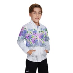 Minimal Purble Floral Marble A Kids  Windbreaker